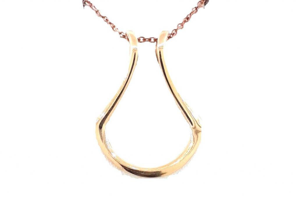 Rose gold ring holder pendant