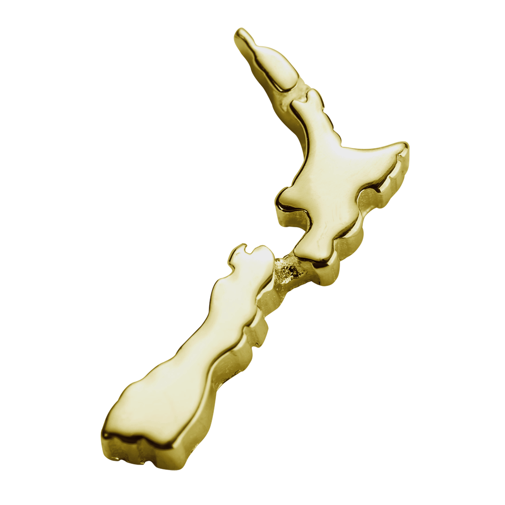 Stow 9ct NZ Map Charm
