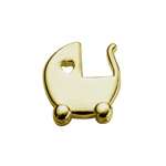 Load image into Gallery viewer, Stow 9ct Baby Pram Charm
