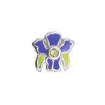 Load image into Gallery viewer, Stow Stg Enamel Iris Flower Charm
