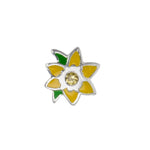 Load image into Gallery viewer, Stow Stg Enamel Daffodil Flower Charm
