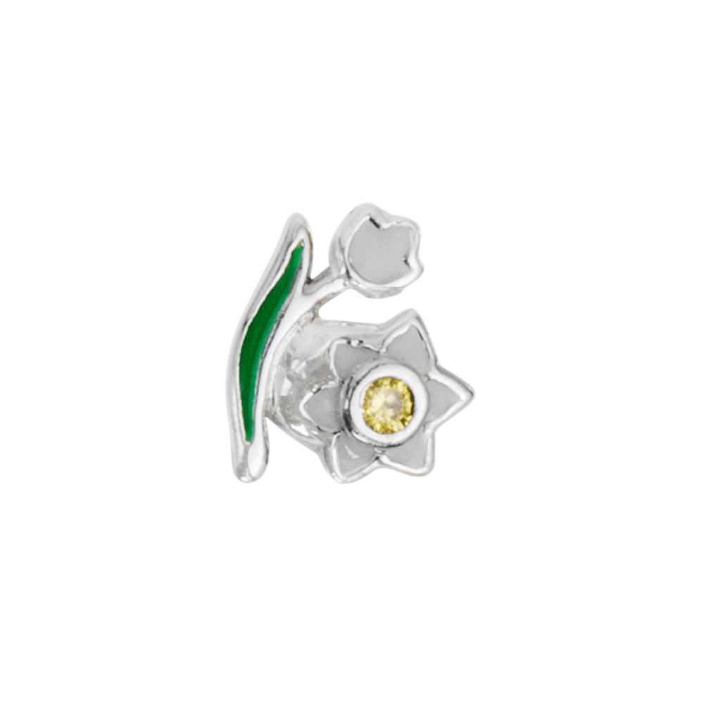 Stow Stg Enamel Lily Of The Valley Flower Charm