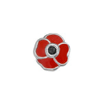 Load image into Gallery viewer, Stow Stg Enamel Poppy Flower Charm
