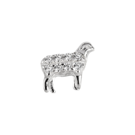 Stow Stg CZ Sheep Charm