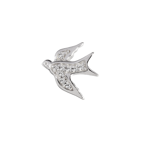 Stow Stg CZ Dove Charm
