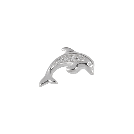 Stow Stg CZ Dolphin Charm