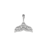 Load image into Gallery viewer, Stow Stg CZ Whale Tail Charm
