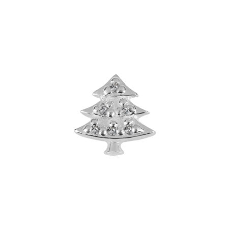 Stow Stg CZ Christmas Tree Charm