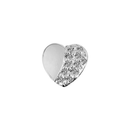 Stow Stg CZ Eternity Heart Charm