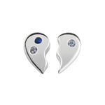 Load image into Gallery viewer, Stow Stg CZ Piece Of My Heart Duo Charm
