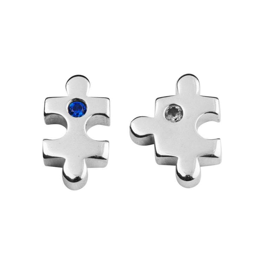 Stow stg cz puzzle duo charm
