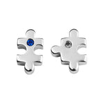 Load image into Gallery viewer, Stow Stg CZ Puzzle Duo Charm
