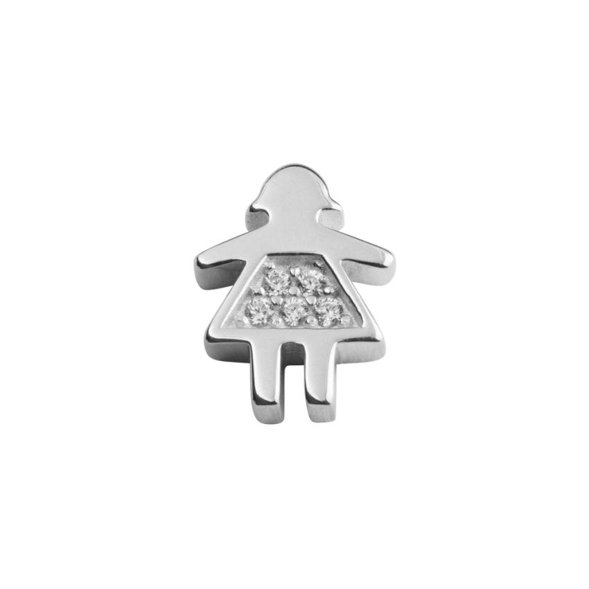 Stow Stg CZ Stowaway Girl Charm