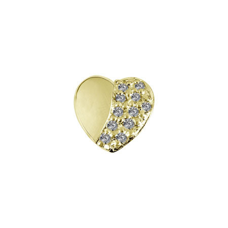 Stow 9ct CZ Eternity Heart Charm