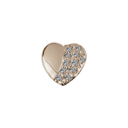 Stow 9ct Rose CZ Eternity Heart Charm