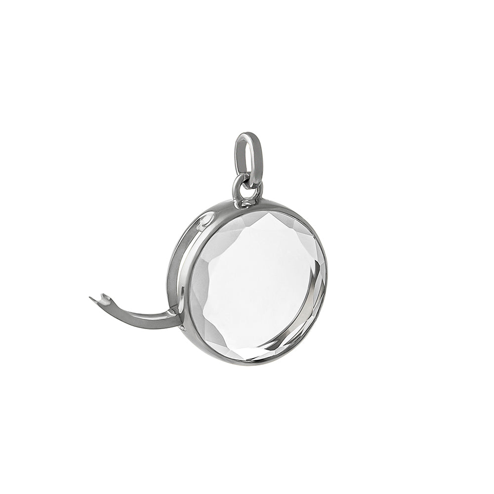 S050422 stow silver faceted locket open