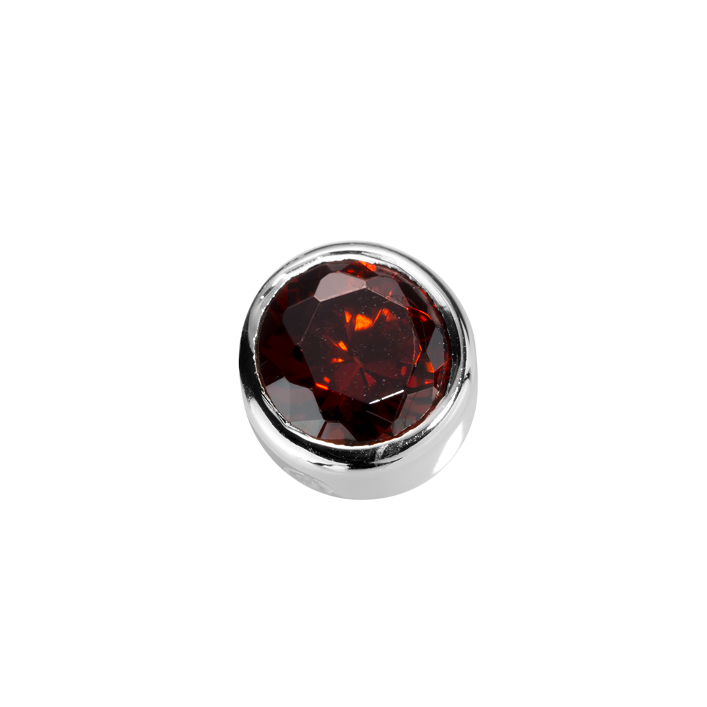Stow Garnet CZ Virtue Charm