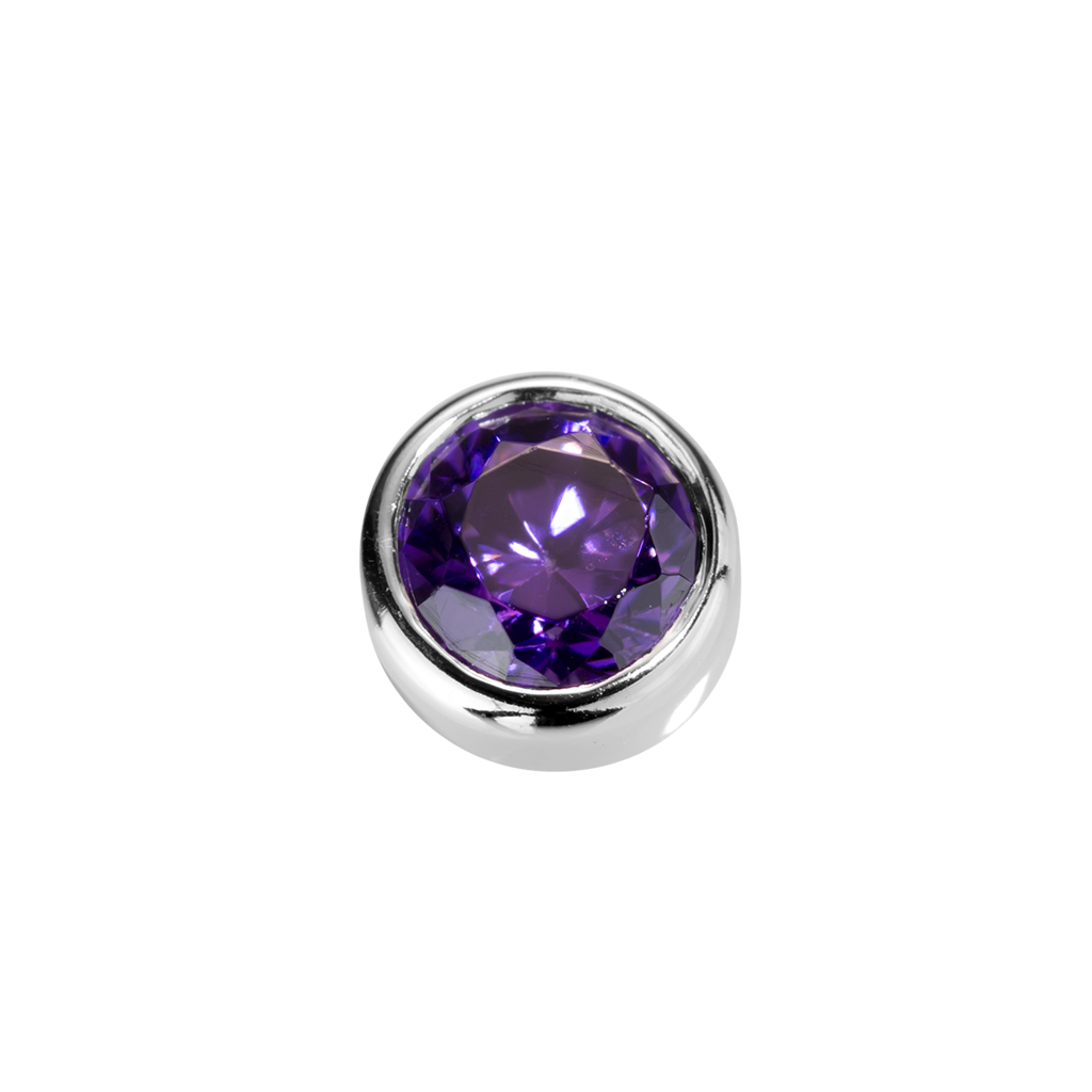 Stow Amethyst CZ Virtue Charm