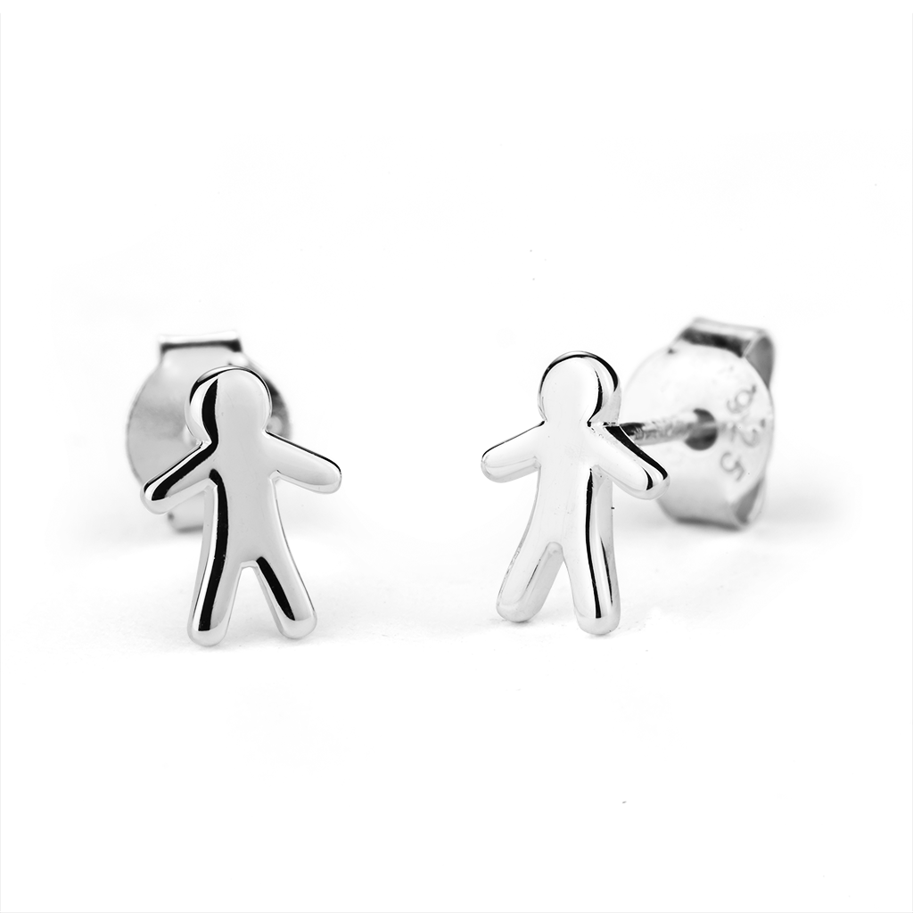 Stow Sterling Silver Stowaway Boy Earrings