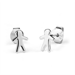 Load image into Gallery viewer, Stow Sterling Silver Stowaway Boy Earrings
