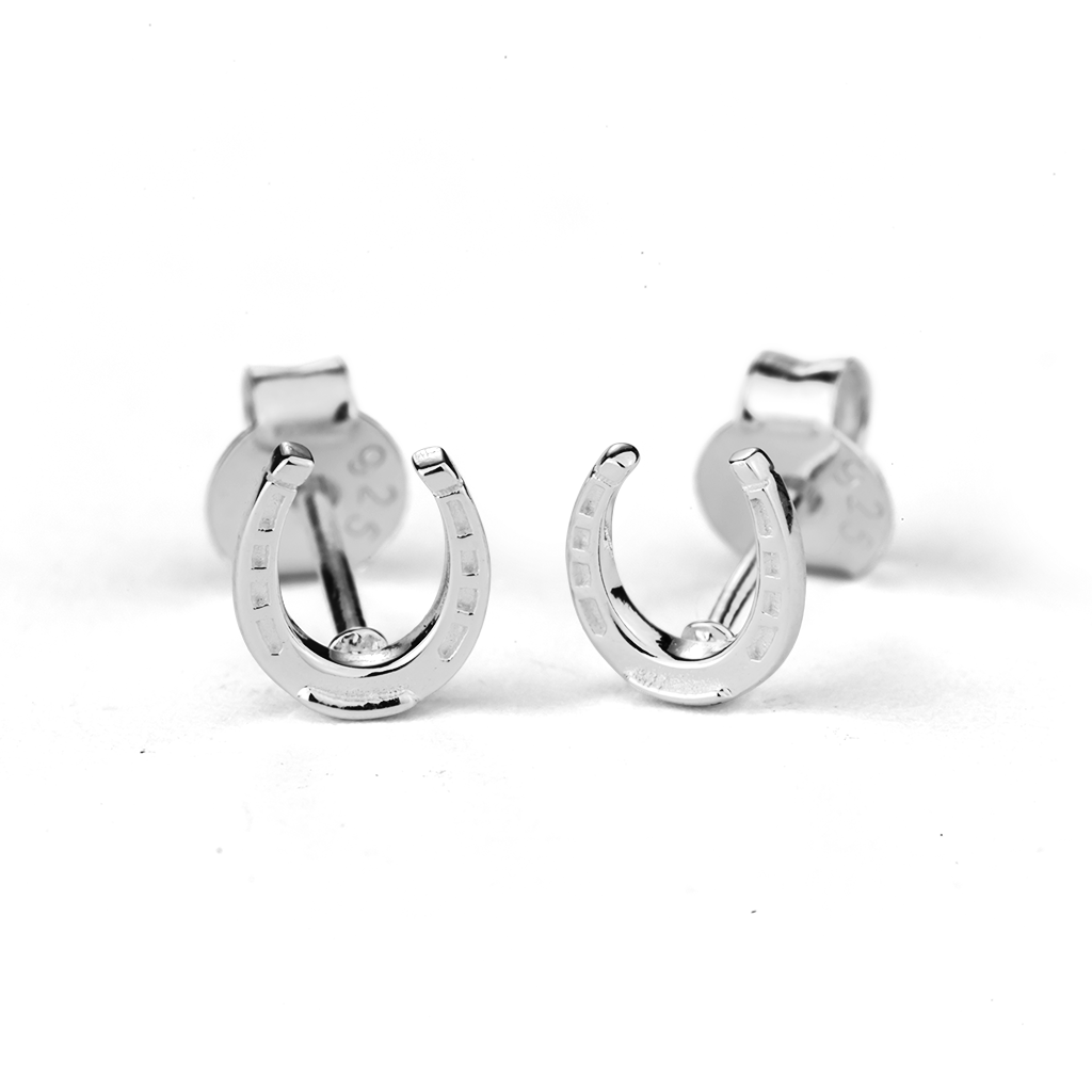 Stow Sterling Silver Lucky Horseshoe Earrings