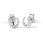 Load image into Gallery viewer, Stow Sterling Silver Lucky Horseshoe Earrings
