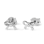 Load image into Gallery viewer, Stow Sterling Silver Bow Earrings
