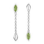 Load image into Gallery viewer, Stow Sterling Silver Peridot Vitality Drop Earrings
