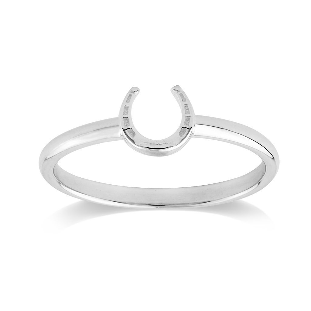 S080118 lucky horseshoe good luck ring 410032