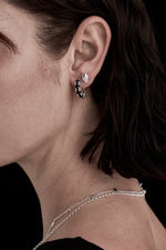 Load image into Gallery viewer, Stolen Girlfriends Club Stg Onyx Halo Cluster Earrings

