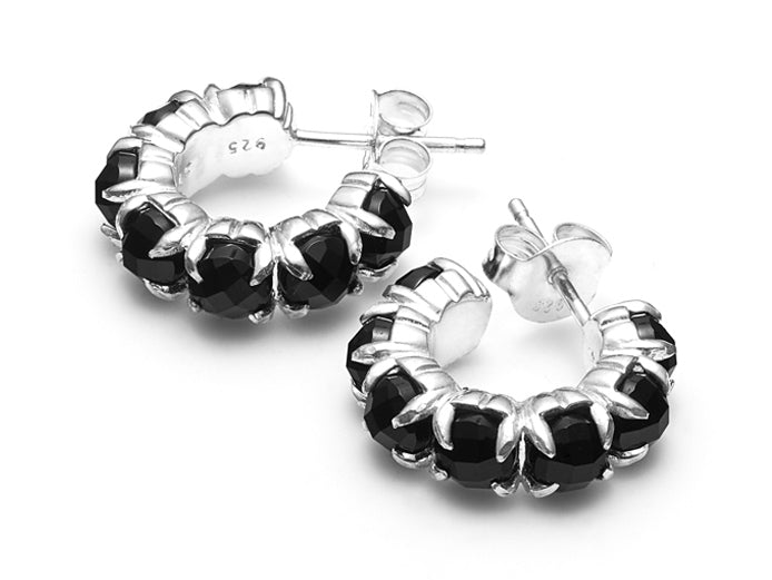 Stolen Girlfriends Club Stg Onyx Halo Cluster Earrings