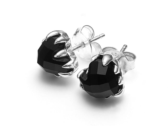 Stolen girlfriends club sterling silver onyx love claw earrings