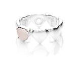 Load image into Gallery viewer, Stolen Girlfriends Club Band of Hearts Ring - Rose Quartz
