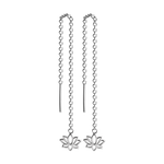 Load image into Gallery viewer, Stow Sterling Silver Lotus Thread Earrings
