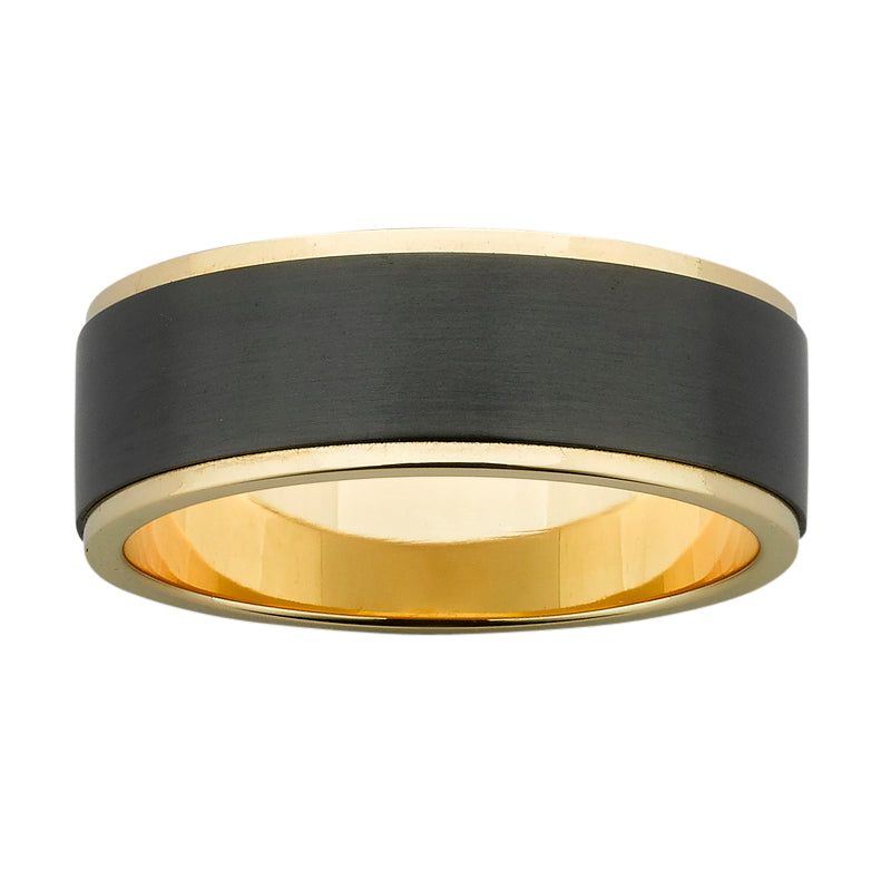 9ct Ziro 7mm Flat Raised Wedder