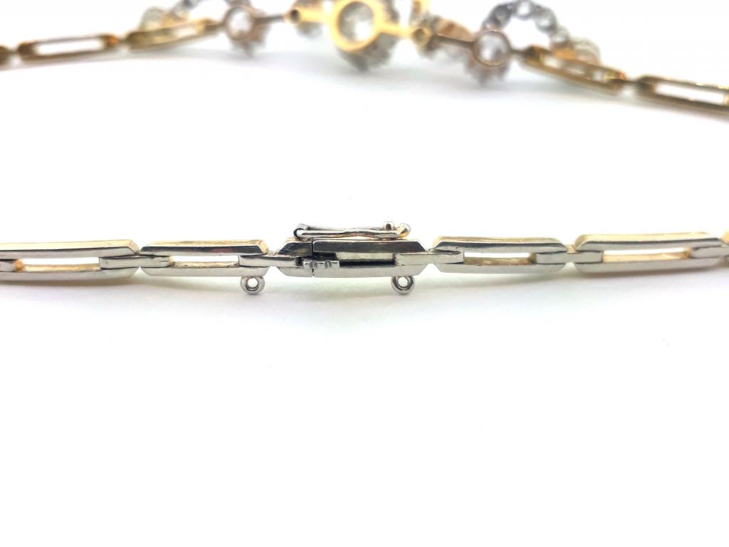 18ct Two Tone Diamond Necklace TDW 6.61ct