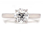 Load image into Gallery viewer, Platinum Old Cut Diamond Solitaire Ring TDW 1.08ct
