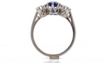 Load image into Gallery viewer, Platinum Sapphire Two Diamond Ring TDW 0.60ct
