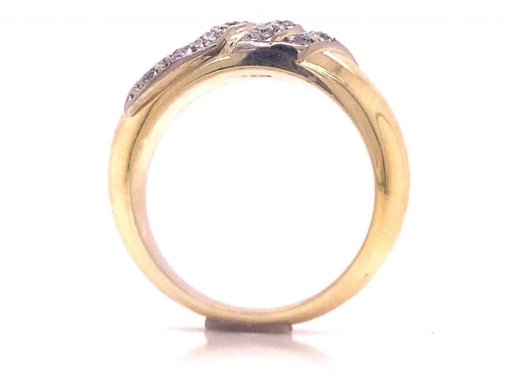 18ct diamond deco dome ring tdw 0