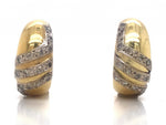 Load image into Gallery viewer, 18ct Diamond Deco Dome Clip On Earrings
