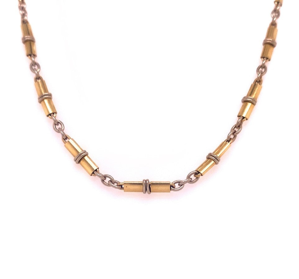 X1506i 18ct two tone deco chain 21