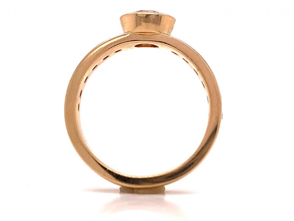 18ct two tone diamond solitaire ring tdw 1