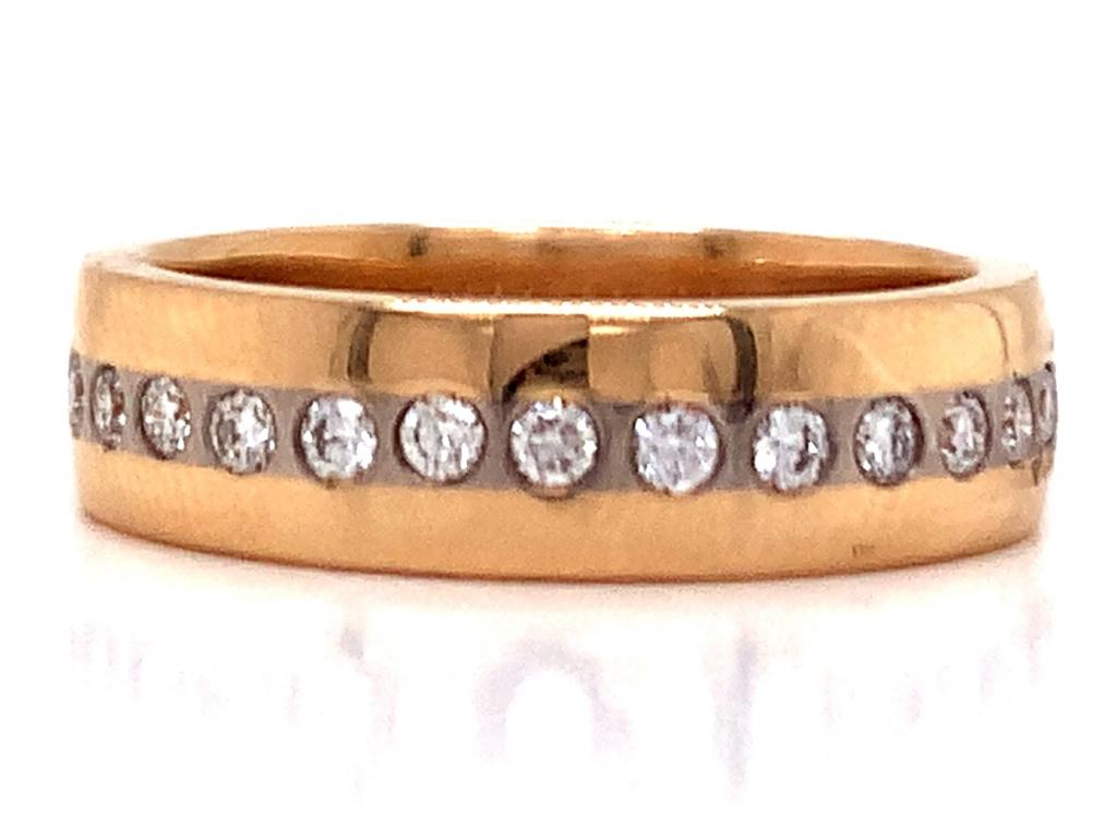X1508b 18ct two tone diamond band tdw0