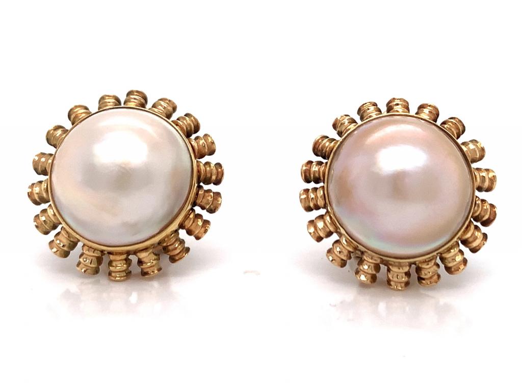 X1512b 14ct mabe pearl earrings