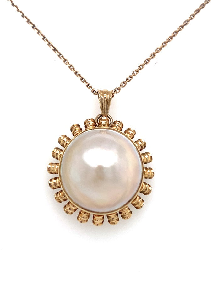 X1512c 14ct mabe pearl necklace