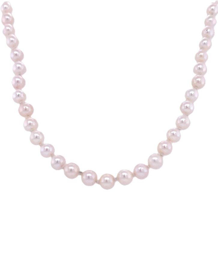 Sterling Silver Akoya Pearl Necklace