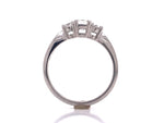 Load image into Gallery viewer, 18ct White Gold Emerald Cut Diamond Two Diamond Ring TDW 1.10ct
