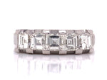 Load image into Gallery viewer, Platinum Five Carre Cut Diamond Ring TDW 1.53ct

