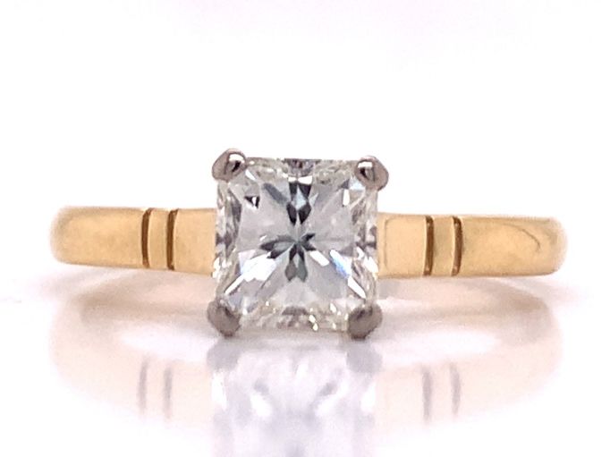 18ct Princess Cut Diamond Solitaire Ring TDW 1.20ct