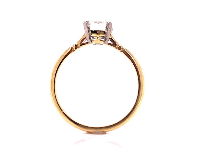 18ct princess cut diamond solitaire ring tdw 1